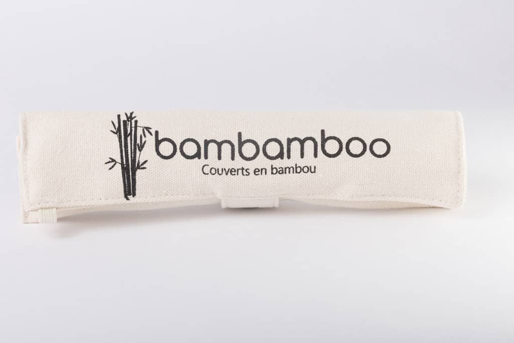 Set de couverts en bambou réutilisables + sac coton fackelmann