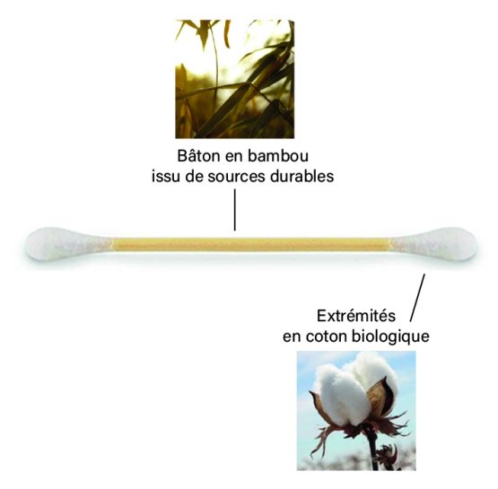 Cotons-Tiges Bambou Et Coton Bio Nature Nerds - 800 Pièces, Sans Plastique, Emballage Cadeau