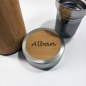 thermos bambou bouchon personnalisé alban